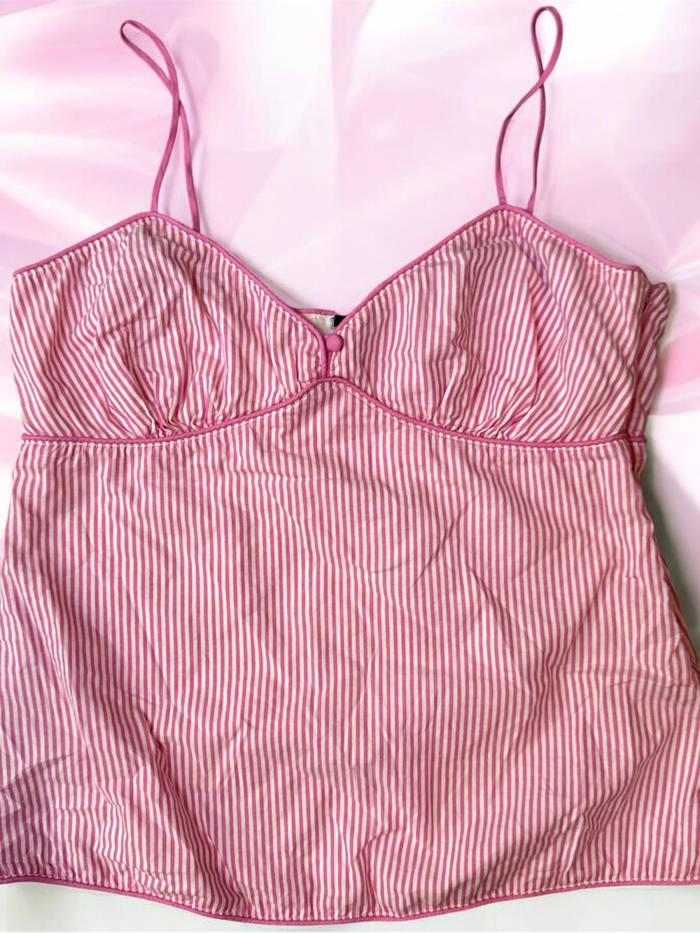GAP Pink & White Striped Cami Tank